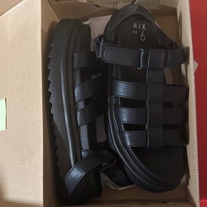 Black Strappy Sandals